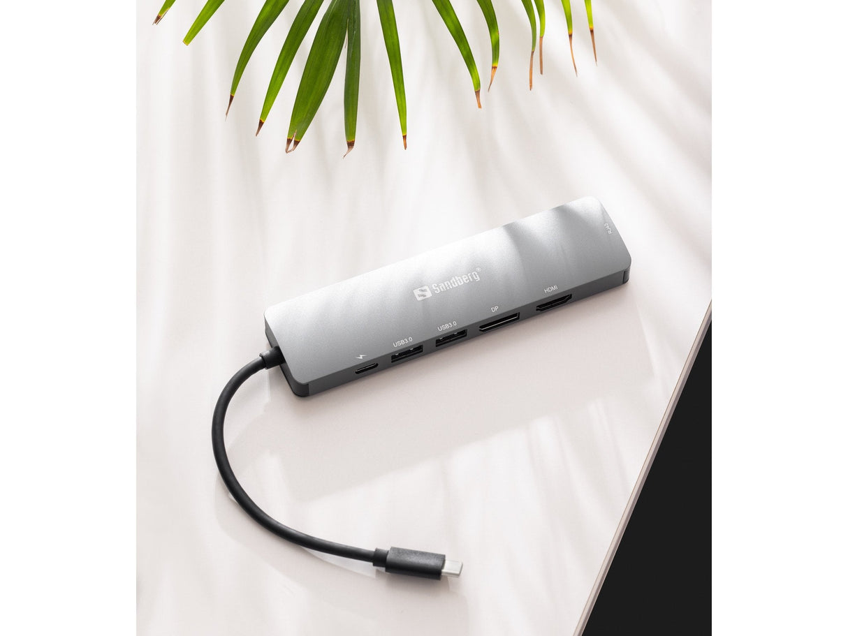Sandberg 136-43 Hub De Interfaz Usb 3.2 Gen 1 (3.1 Gen 1) Type-C Gris