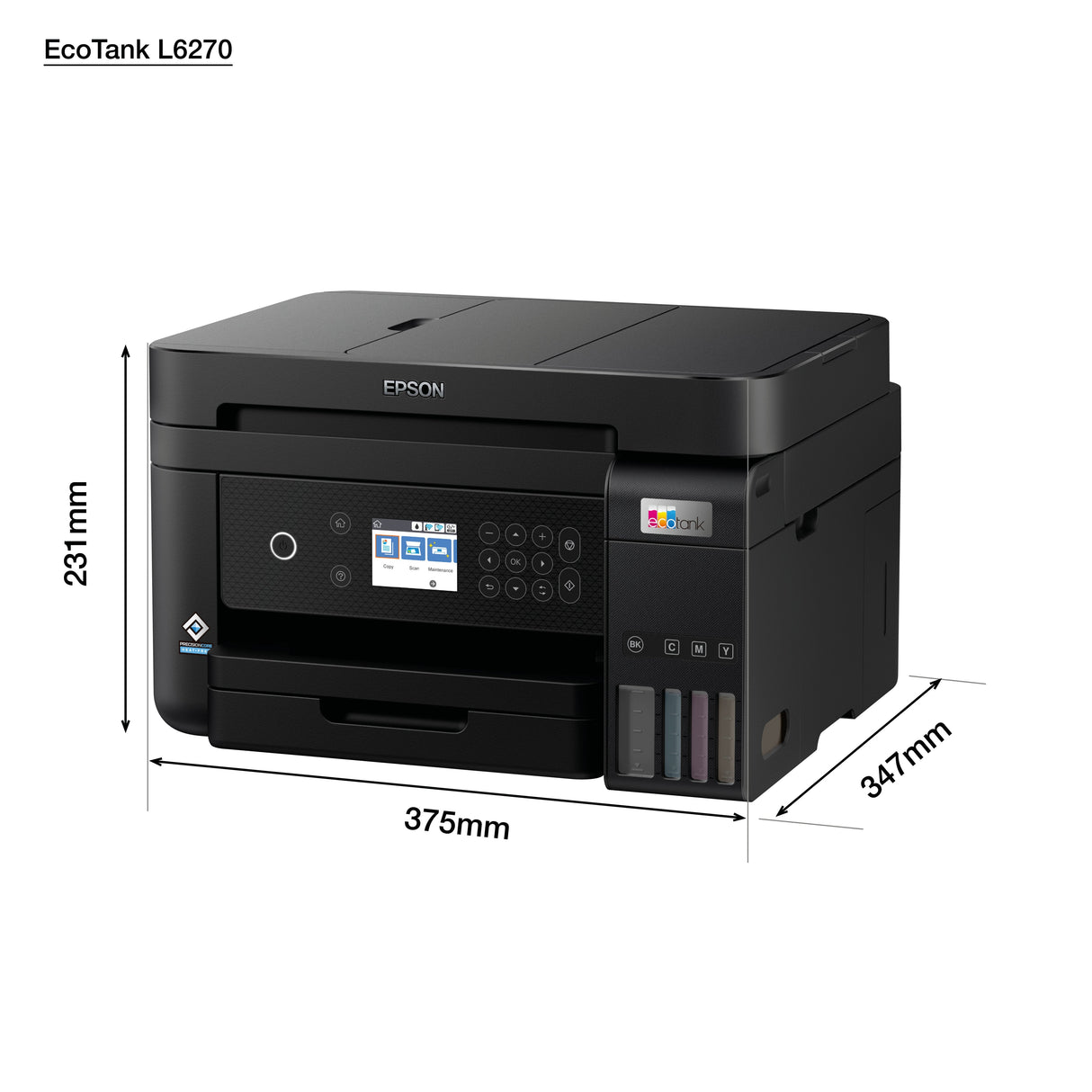 Impresora Epson Ecotank L6270, 3 En 1, A4, 1200 X 4800 Ppp, 33 Ppm, Usb, Wi-Fi, Lan