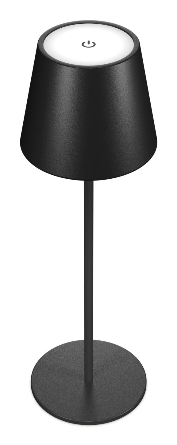 Realpower Led-Tischlampe Dimmbar Kalt Warm Con Akku, Negro