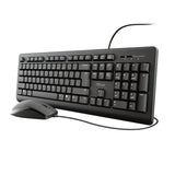 Trust Primo Teclado & Ratón Set, Con Cable, Deutsches Qwertz-Layout, Flüssigkeitsgeschützt