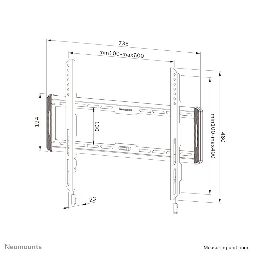 Neomounts By Newstar Screen Wall Mount (Fixed, Ultra Thin, Vesa 600x400)