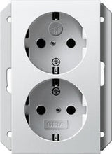 Gira 273103 Schuko-Doppelsteckdose Für Up Geräted. 1f. + Safetyplus Rw Glänz.