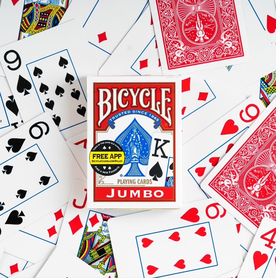 EAN 0073854600887 - Bicycle Jumbo Rider Back juego de cartas 56 pieza(s) imagen 2