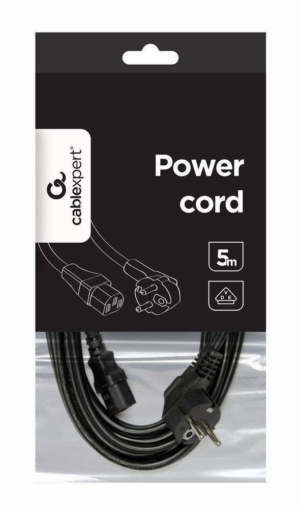 Gembird Cable Alimentacion Schuco A C13 5m Negro Pc-186-Vde-5m