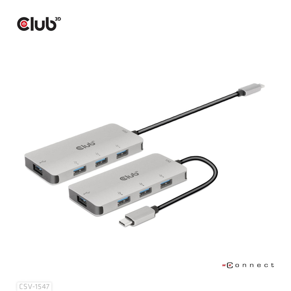 EAN 8719214472375 - CLUB3D CSV-1547 hub de interfaz USB 3.2 Gen 2 (3.1 Gen 2) Type-C 10000 Mbit/s Negro, Plata imagen 3