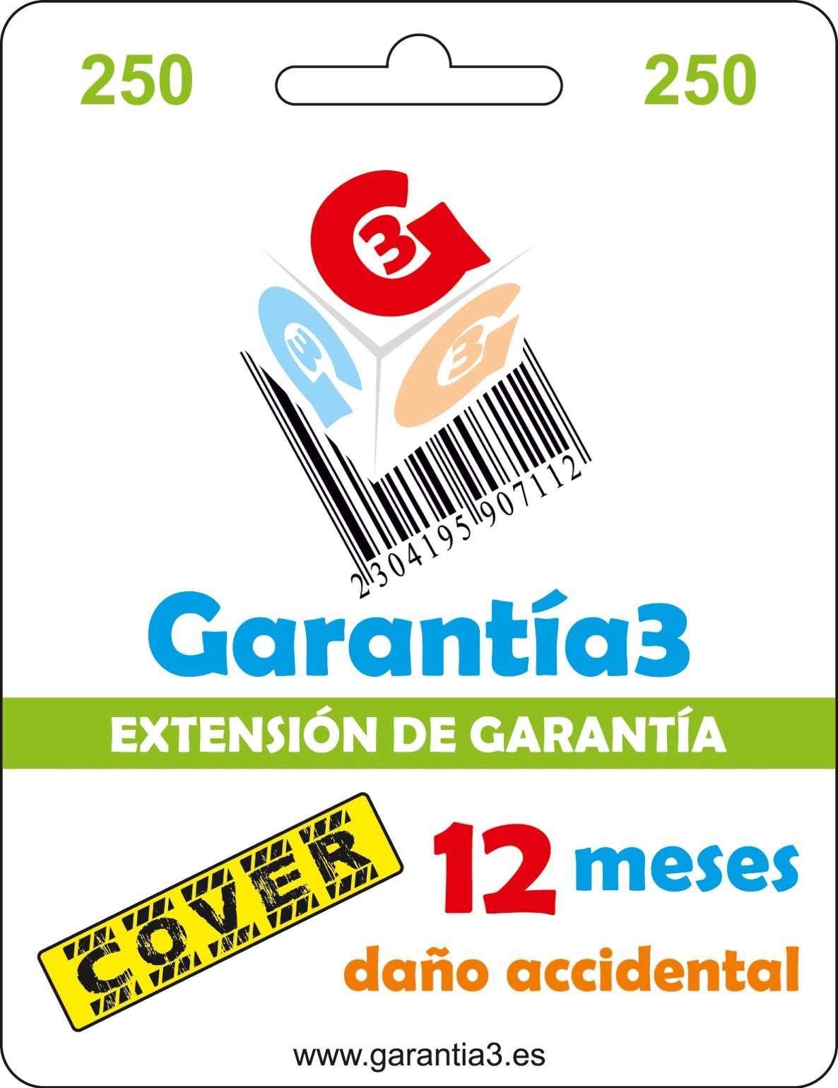 EAN 8033509885160 - Garantía3 G3CES250 extensión de la garantía 1 año(s) imagen 1