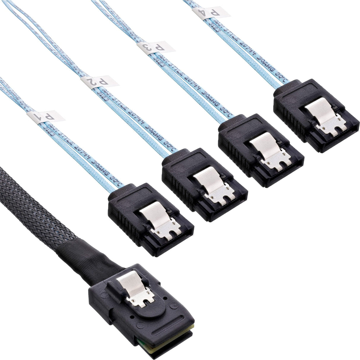 Cable Conector Inline Sas Mini Sas Sff8087 A 4x Sata Crossover Ocf 75cm