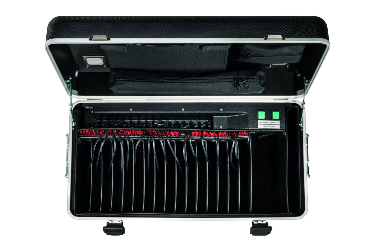 Parat Paraproject A16 - Wagen (Synchronisieren Y Laden) - Para 16 Tablets - Bloqueable - Aluminio, Abs-Plástico, Conpearl, Schaum - Negro - Tamaño De Pantalla: 25.4 Cm (Hasta 10")