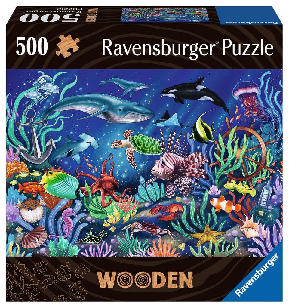 Ravensburger Wooden Puzzle De Madera Abajo En El Mar