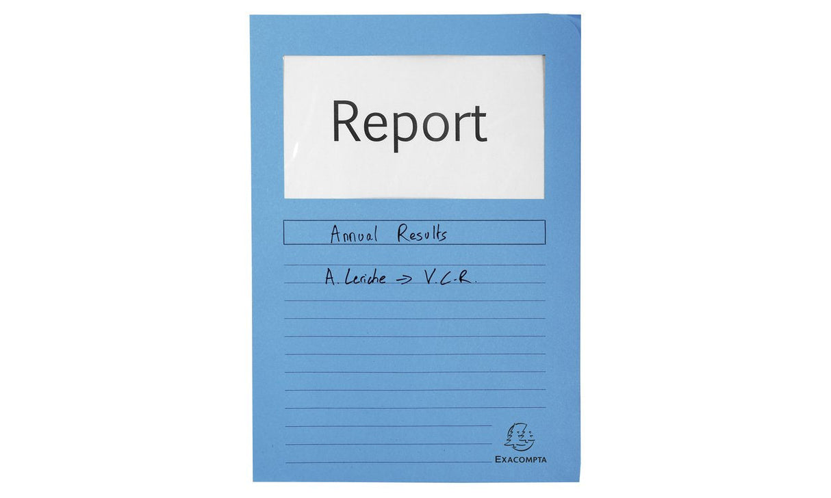 Exacompta Subcarpeta A4 Forever Con Ventana Azul Claro 120gr -100u-