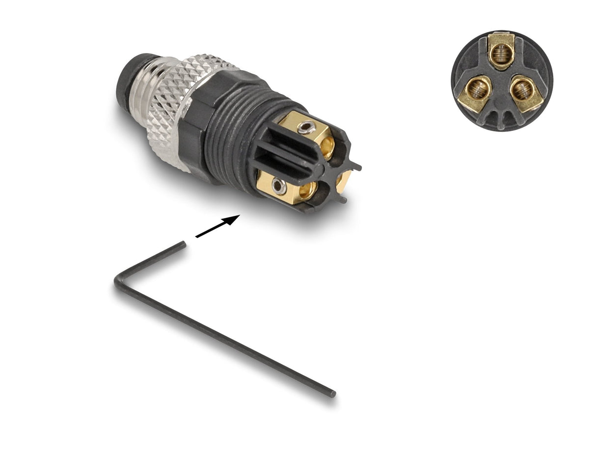 M8 Steckverbinder A-Kodiert 3 Pin Stecker Zur Montage Mit Schraubanschluss
