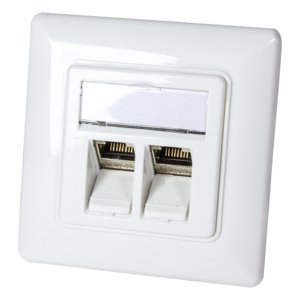 Logilink Nk4021 Caja 2 Módulos Placa Keystone Blanco Puro