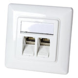 Logilink Nk4021 Caja 2 Módulos Placa Keystone Blanco Puro