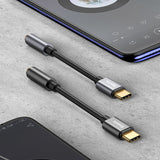 Baseus L54 Cable De Teléfono Móvil Negro, Gris Usb C 3,5mm
