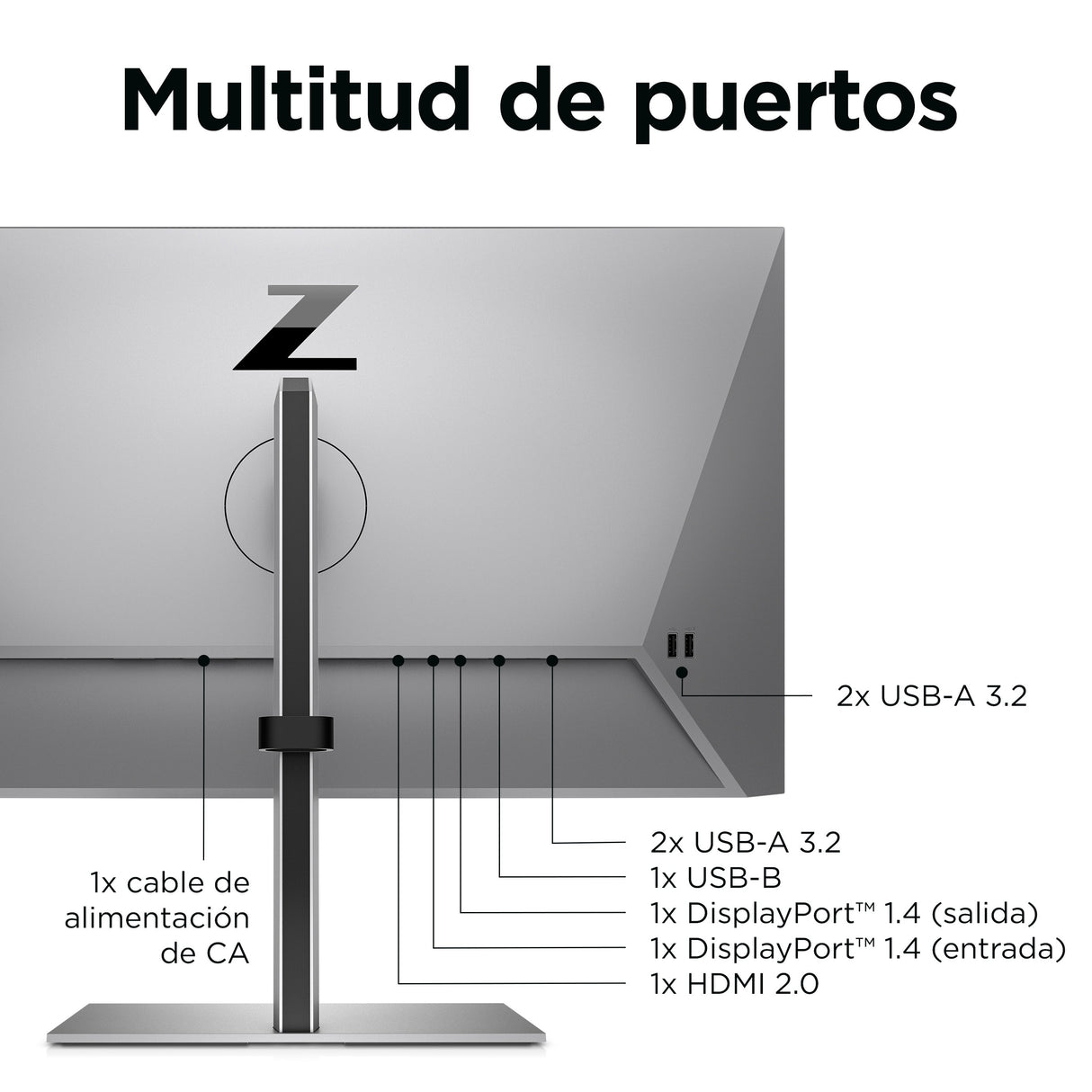 EAN 0196188122938 - HP Z24q G3 QHD Display pantalla para PC 60,5 cm (23.8") 2560 x 1440 Pixeles Quad HD LCD Plata imagen 12