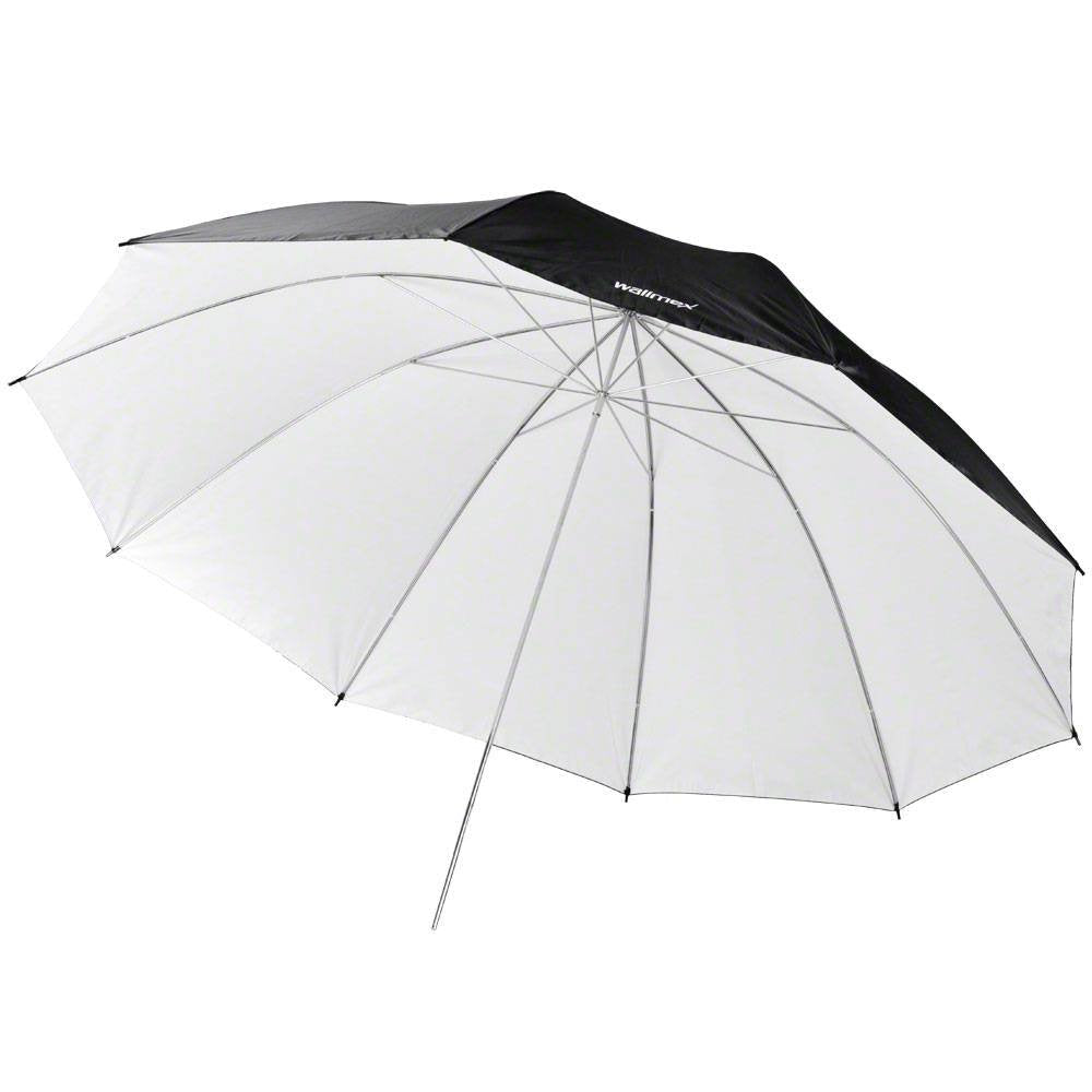 Walimex Pro Reflex Paraguas Negro/Blanco, 150cm