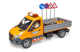 Bruder Mb Sprinter Municipal Con Módulo De Luz Y Sonido, Naranja, Incluido Conductor Y Accesorios 2677