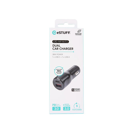 EAN 5715063167359 - eSTUFF ES631031 cargador de dispositivo móvil Teléfono móvil Negro Encendedor de cigarrillos Carga rápida imagen 4