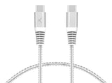 Ksix Bxcucc2t2 Blanco Cable De Carga Y Datos 2 Metros Usb-C A Usb-C Carga Ultrarrápida 60w