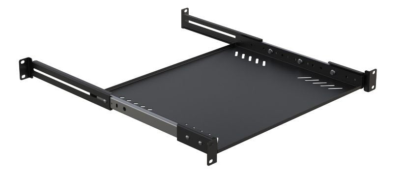19" D=600 Special Tray With  Side Arms And Sliding Black