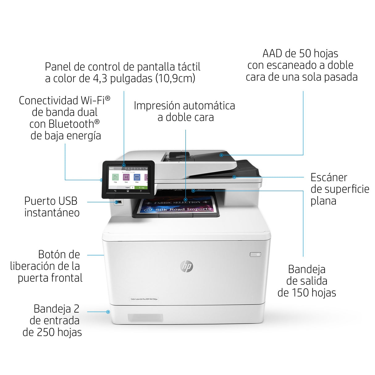 EAN 0192018996632 - HP Color LaserJet Pro MFP M479fnw Laser A4 600 x 600 DPI 27 ppm Wifi imagen 6