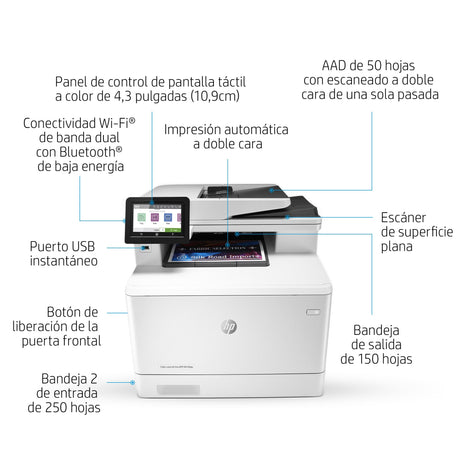 EAN 0192018996632 - HP Color LaserJet Pro MFP M479fnw Laser A4 600 x 600 DPI 27 ppm Wifi imagen 6