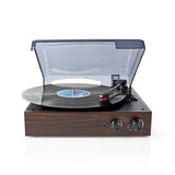 Nedis Tocadiscos 33  45  78 Rpm  18 W Conversión A Mp3  Abs  Mdf  Marrón