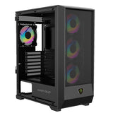 Caja Semitorre Atx Xc-501 Mesh Argb Keepout Bahías Int.: 2x3'5, 2x2'5/ 1xusb2.0, 1xusb3.0, 1xusb-C/ Audio In/Out