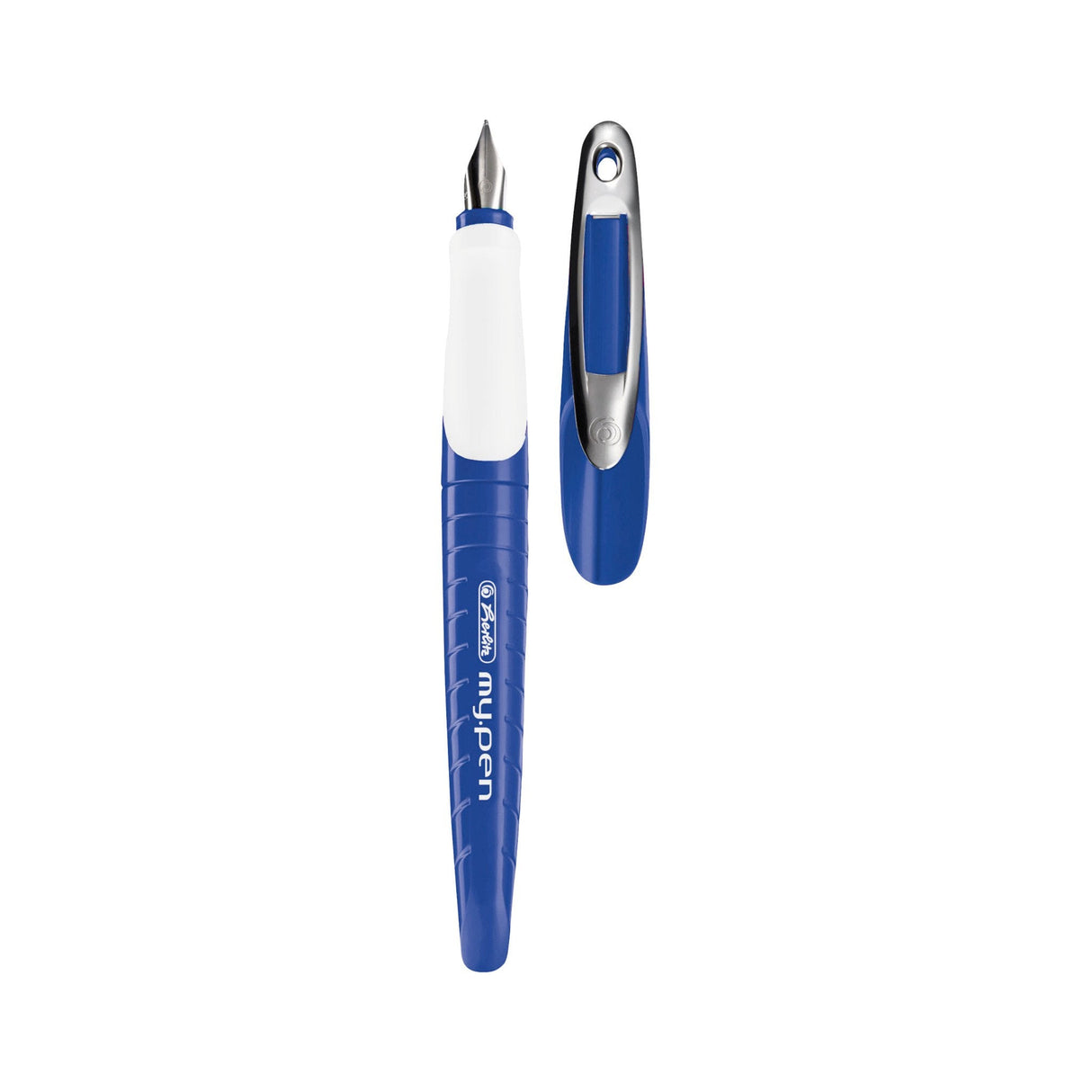 Herlitz My.Pen - Pluma Estilográfica (Plumín M), Color Azul Y Blanco