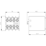 Siemens 3rh29111ha22 Hilfsschalterblock 2s+2 S00 S0 Front Schraubanschluss