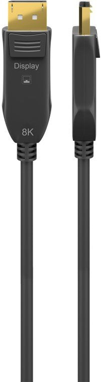 Cable Displayport  Macho-Macho De 50m 8k/60hz  V.2.0 40 Bbit/S  Negro, Aoc Fibra Óptica Híbrido  Goobay