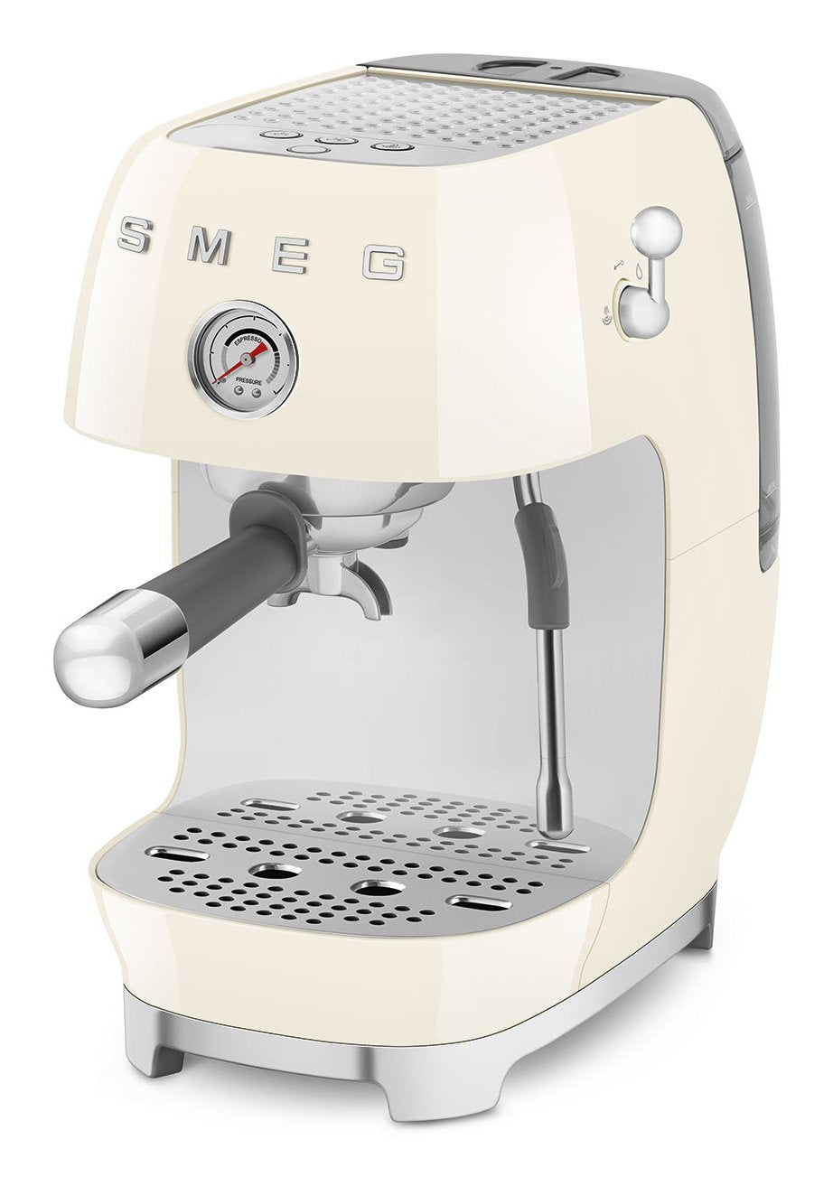 Smeg Espressomaschine Ecf03creu, Thermoblock, Cold Brew, Dampfdüse, 1.4l Tank