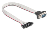 EAN 4043619908530 - DeLOCK 90853 cable de serie Negro, Gris 0,3 m RS-232 9 x 1-pin imagen 1