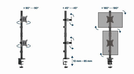 EAN 8716309127592 - Gembird MA-D2-02 soporte para monitor 81,3 cm (32") Escritorio Negro imagen 11