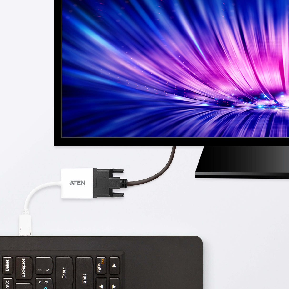 Aten Displayport/Dvi Adapter Displayport Male Dvi-I Female Blanco
