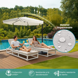 Black Forest Parasol Ogrodowy Z Boczkami Na Wysiegniku 3m Duzy Bezowy L-0713n