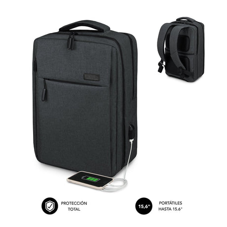 EAN 8436586741662 - SUBBLIM TRAVELLER AIR PADDING 15.6'' GREY mochila Mochila informal Gris Poliéster imagen 1