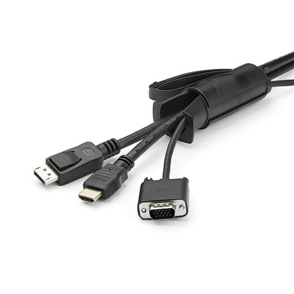 Startech.Manga De 2,5m En Espiral Para Gestión De Cableado Con Diámetro De 45mm Negro