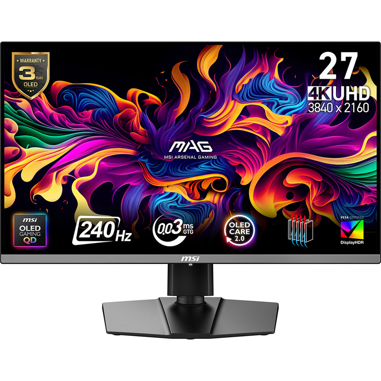 EAN 4711377304450 - MSI MAG 272UP QD-OLED X24 pantalla para PC 67,3 cm (26.5") 3840 x 2160 Pixeles 4K Ultra HD Negro imagen 1