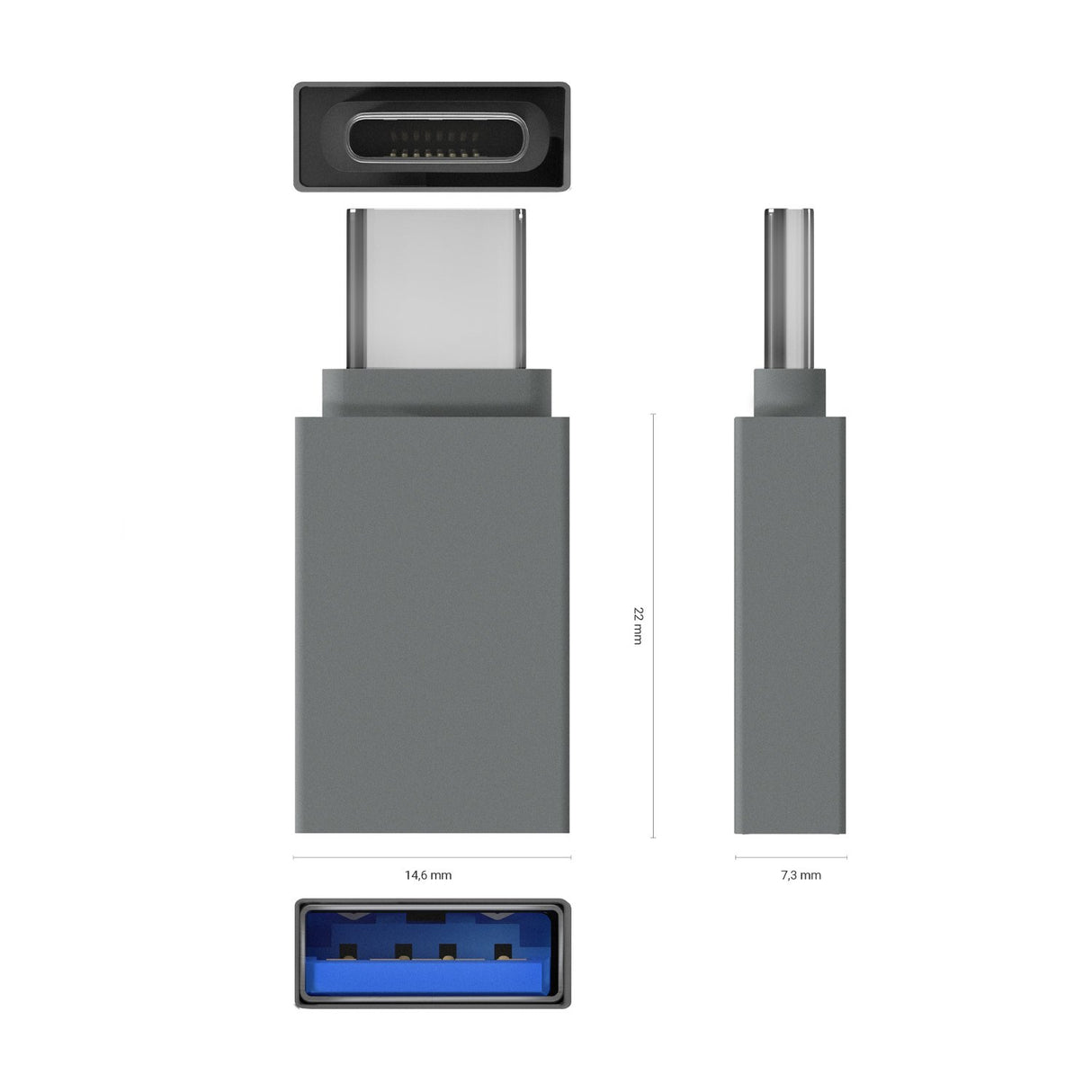 EAN 8436574708660 - AISENS A108-0718 cambiador de género para cable USB-A imagen 3