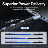 Cable Usb 2.0 Tipo-C 5a Vention Trebd Usb Tipo-C Macho Usb Tipo-C Macho Hasta 240w 480mbps 50cm Azul Y Negro