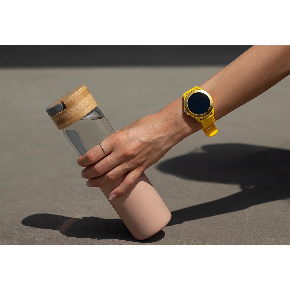 Smartwatch Forever Colorum Cw-300 Notificaciones Frecuencia Cardíaca Amarillo