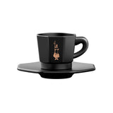 Juego De 4 Tazas Bialetti Perfetto Moka Porcelana 4x 75 Ml Negro