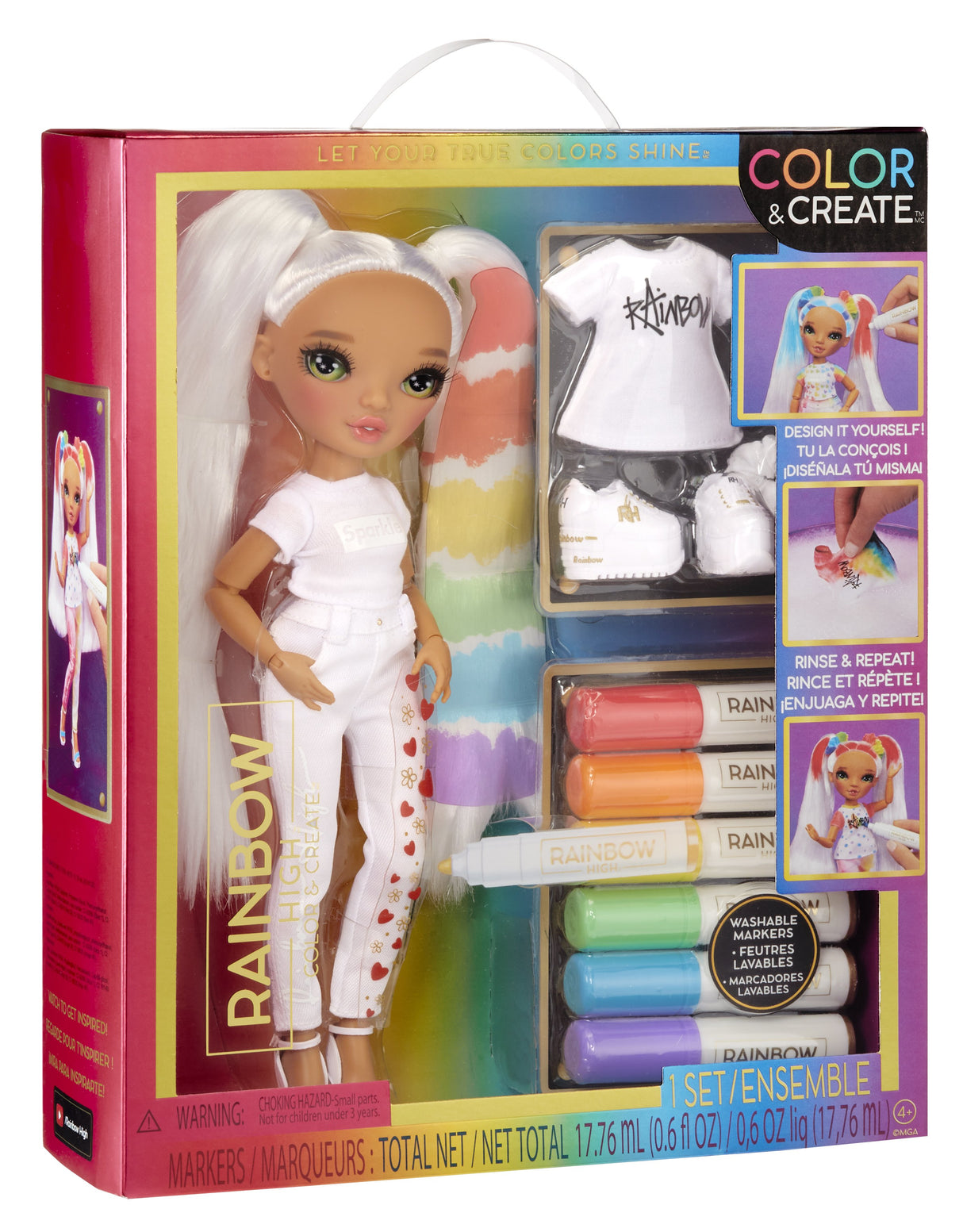 EAN 35051500407 - Rainbow High Color & Create Fashion Doll- Character 3 (green eyes) imagen 4