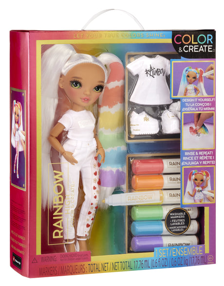 EAN 35051500407 - Rainbow High Color & Create Fashion Doll- Character 3 (green eyes) imagen 4