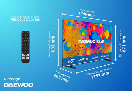 EAN 8698902064156 - Daewoo 65DM55QV Televisor 165,1 cm (65") 4K Ultra HD Smart TV Wifi Negro imagen 2