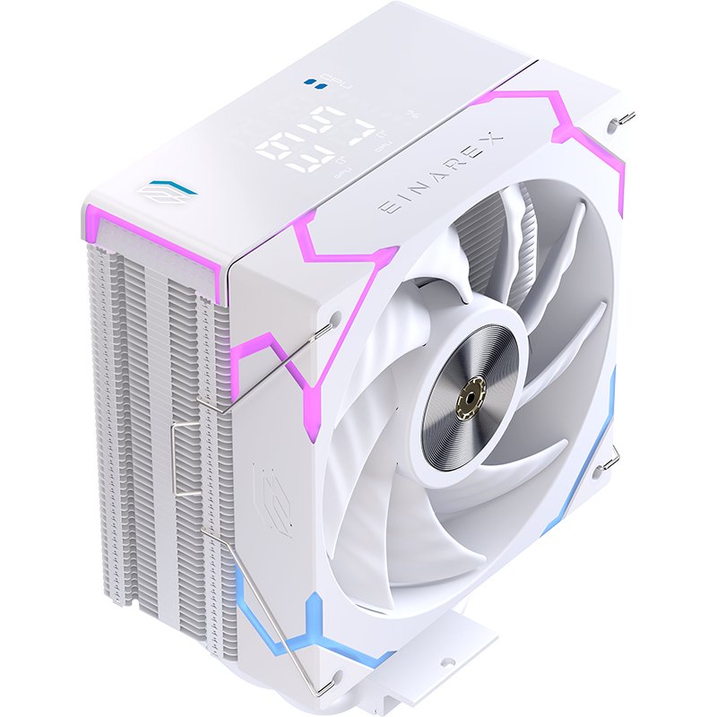 EAN 6977277369205 - Einarex EXAC-GL-100-R-W sistema de refrigeración para ordenador Procesador Refrigerador de aire 12 cm Bla imagen 8