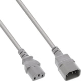 Prolongación Del Cable De Alimentación Inline, C13 A C14, Gris, 0,3 M