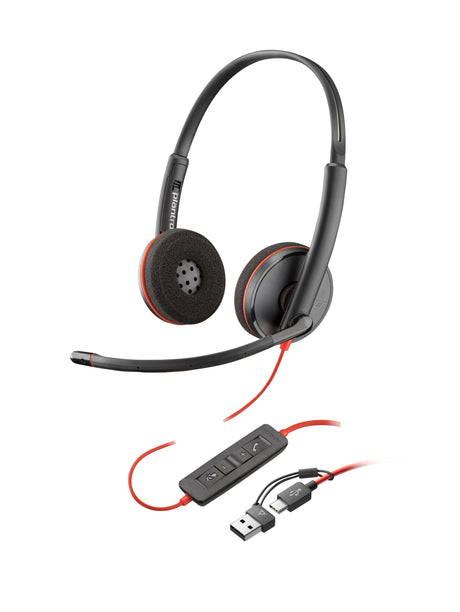 EAN 0197498433073 - Poly Blackwire 3220 Stereo USB-C Headset +USB-C/A Adapter (Bulk) Alámbrico Diadema Oficina/Centro de llam imagen 1