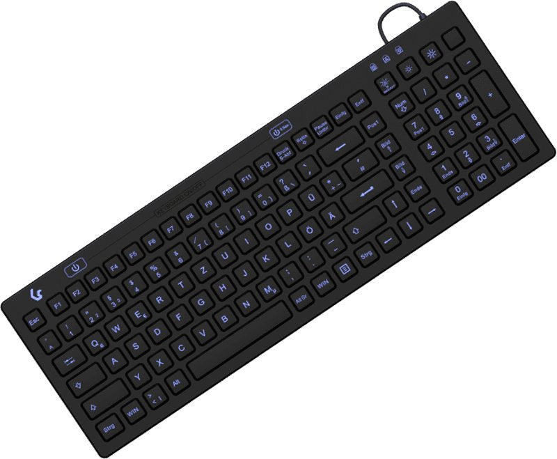 Teclado Industrial Higiénico Compacto Keysonic Ksk-6031inel-B Negro, Disposición De 60885